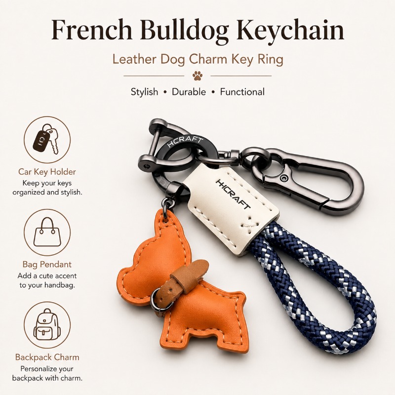 French Bulldog Key Ring Leathe - đánh giá và giá String Tension Clip
