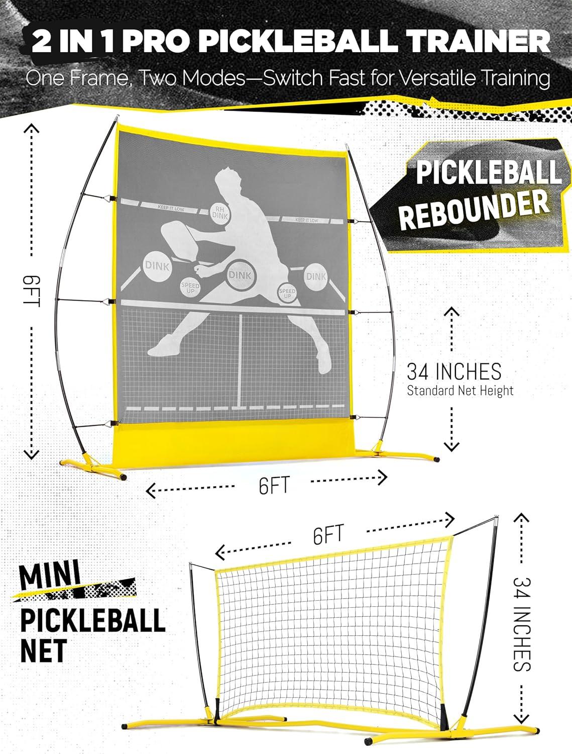 Pickle Ball Rebounder Training - đánh giá và giá Training Net Mini