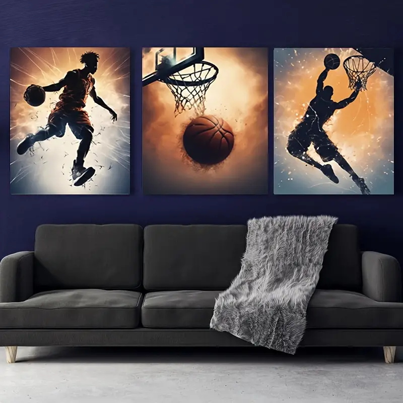 3pc Basketball Wall Art Pose C - đánh giá và giá Badminton Zone