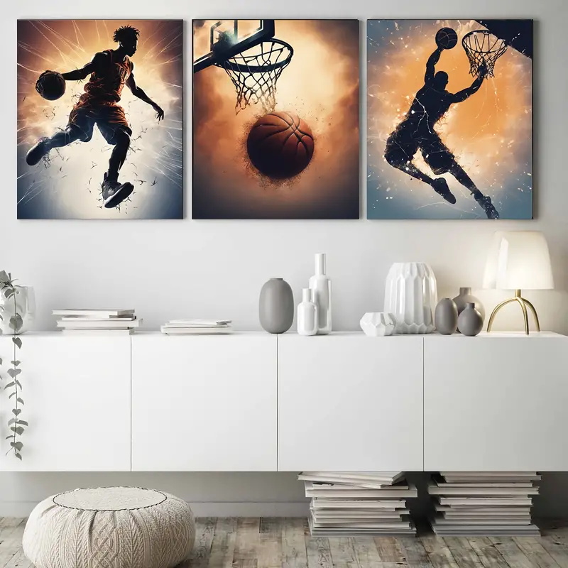 3pc Basketball Wall Art Pose C - đánh giá và giá Badminton Zone