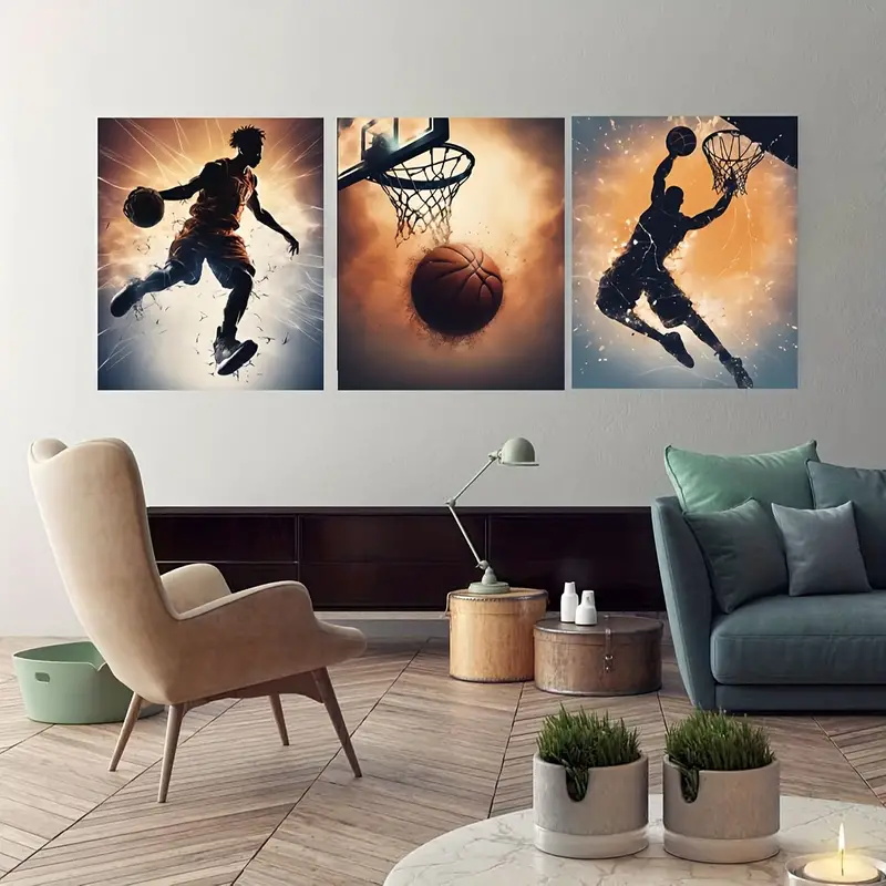 3pc Basketball Wall Art Pose C - đánh giá và giá Badminton Zone