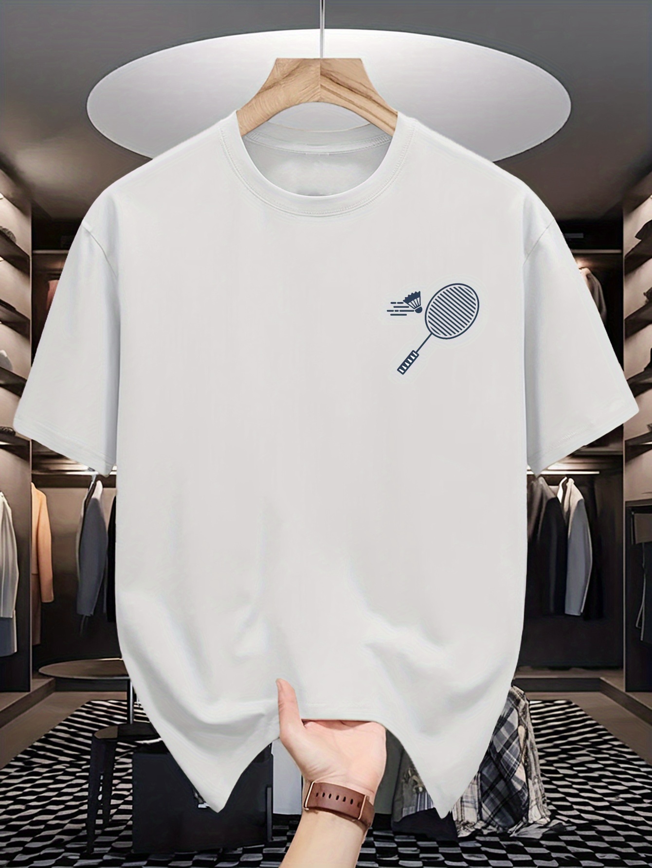 Mens Crew Neck T Shirt Minimal - đánh giá và giá Badminton Asia